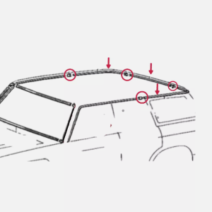 Toyota Land Cruiser Landcruiser FJ62 FJ60 Chrome Molding Roof Set OEM