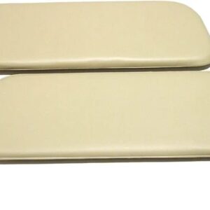 Sun Visor Set Compatible with Toyota Land Cruiser FJ40 FJ43 FJ45 1974 1975 1976 1977 1978 1979 1980 1981 1982 Vinyl Beige Passanger and Driver Sides